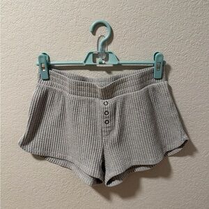 Z Supply Light Gray Waffle Knit Shorts